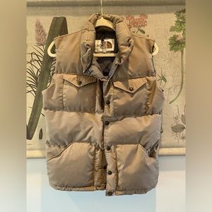 Vtg The North Face Brown Label Goose Down Insulated Puffer Vest Hiking Small W